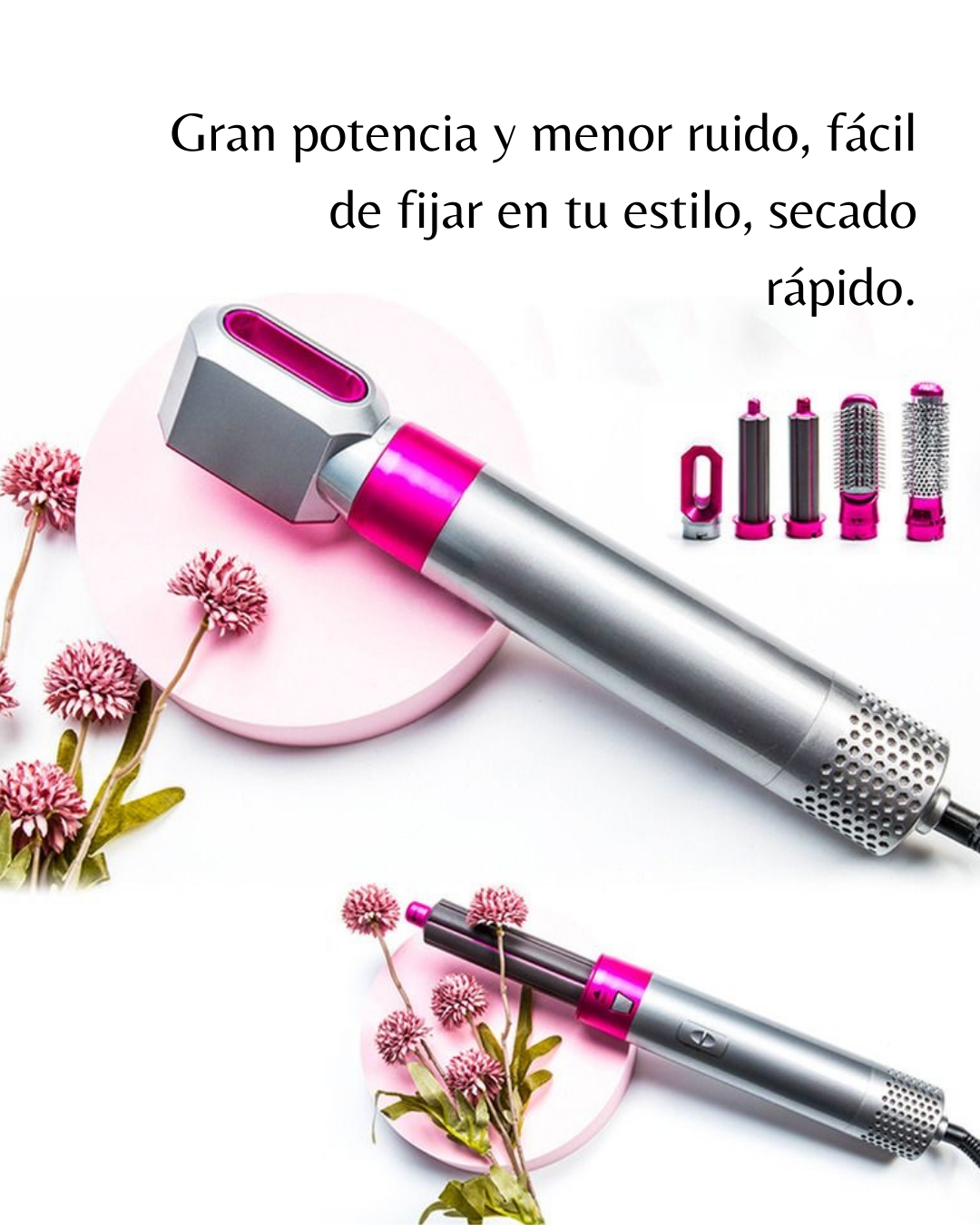 Cepillo Secador Alisador 5 En 1